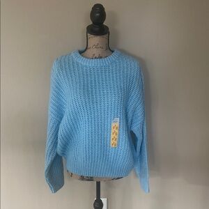 Elegant Sky Blue Women's Sweater